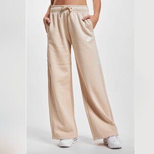 Nike Women's Cream Wide-Leg Sweats with Drawstring – XS